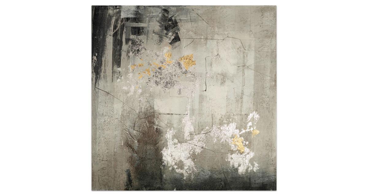 ÖLGEMÄLDE 80/80 cm - Grau, Holz/Textil (80/80cm) - KUNSTLOFT
