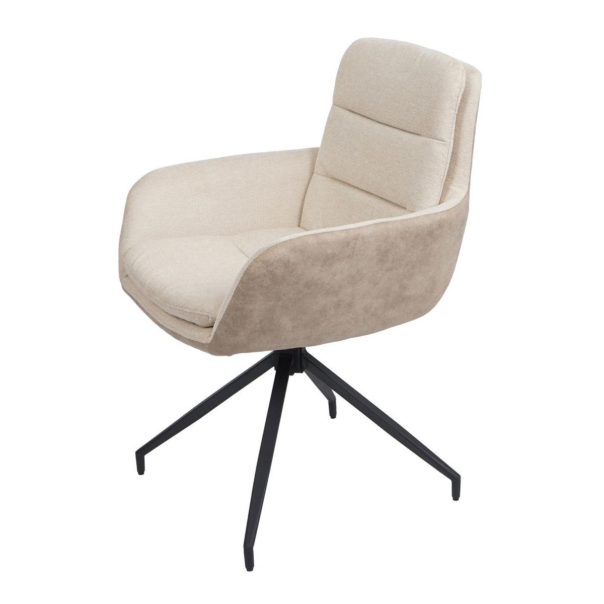ESSZIMMERSTUHL Cremeweiß - Beige/Weiß, Textil (60/89/54cm) - MCW