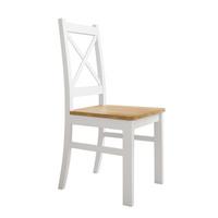 HOLZSTUHL OLEA Weiß / Craft Gold Eiche - Eichefarben/Weiß, Holzwerkstoff (42/95/42cm) - Lookway
