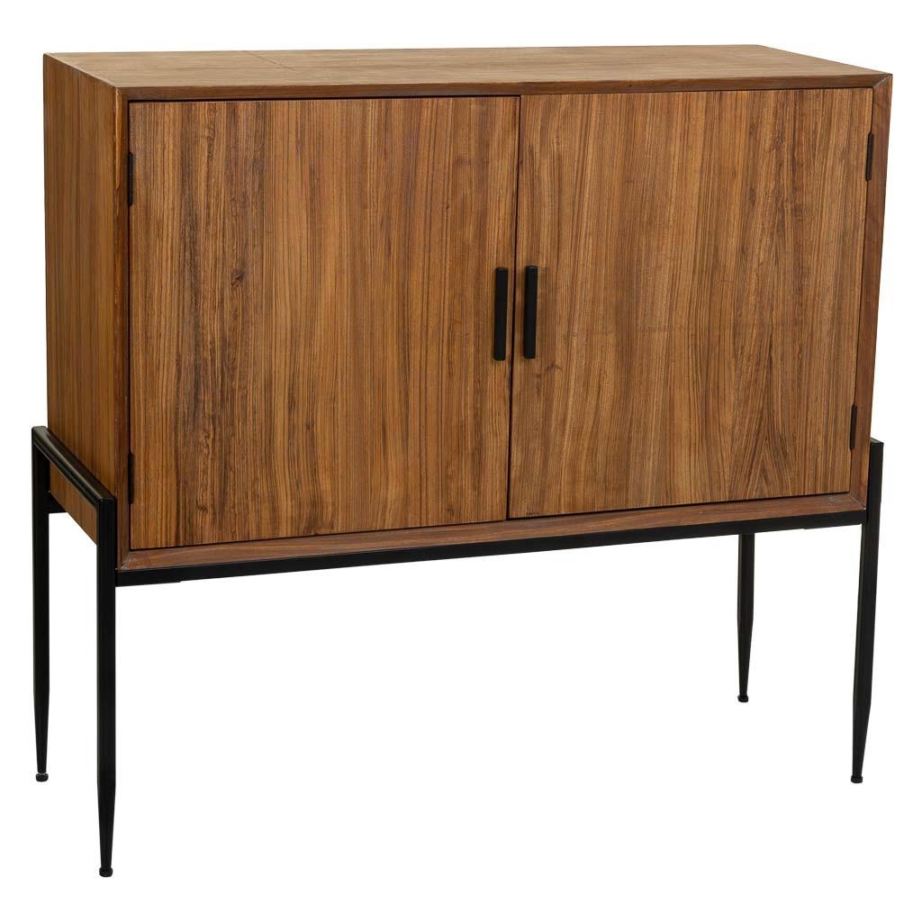 ANRICHTE aus Holz und Metall 110x40x99 cm - Braun, Metall (110/99/40cm) - Wanderlust
