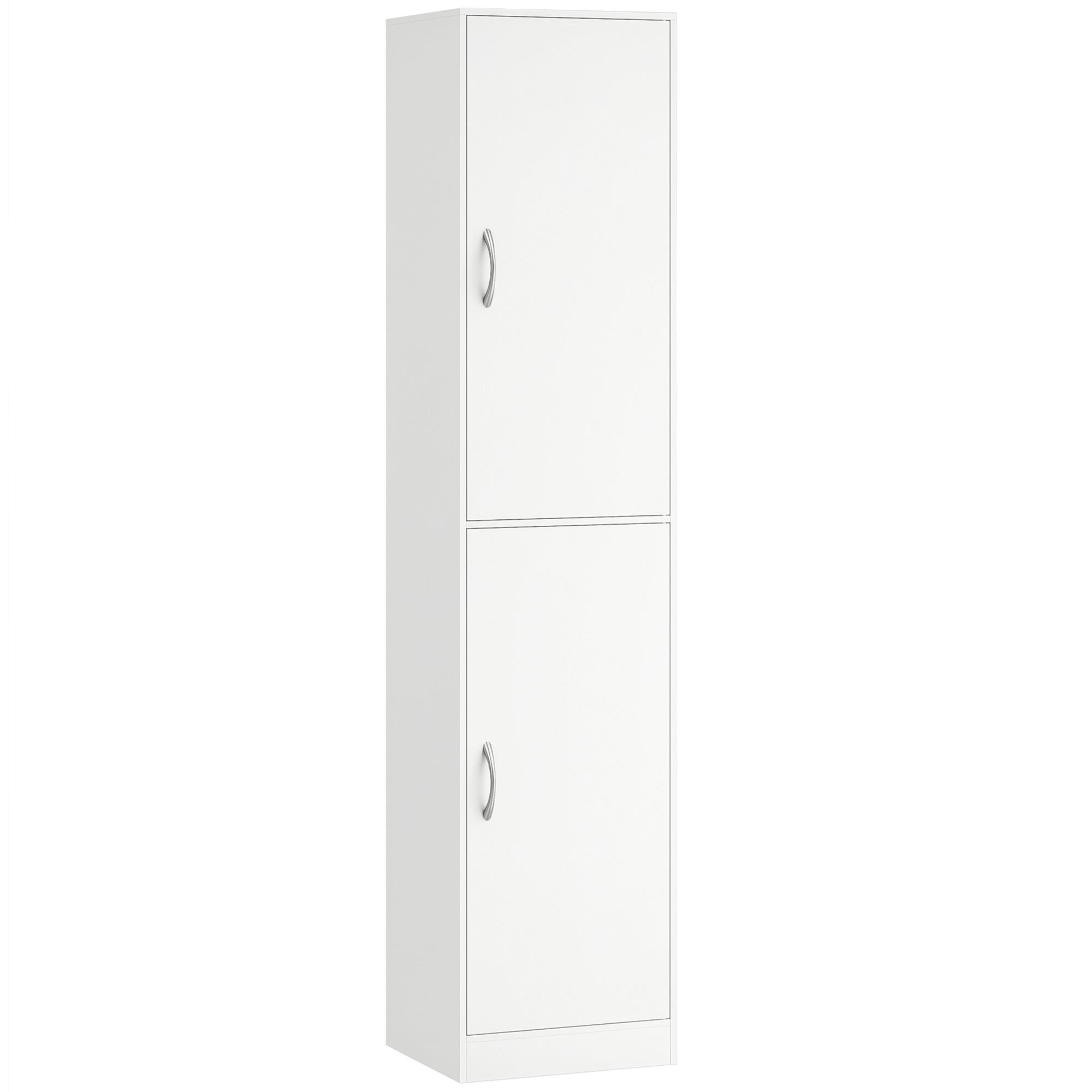 BÜCHERREGAL Spanplatte MDF Weiß - Weiß, Holzwerkstoff/Metall (35/180/40cm) - HOMCOM