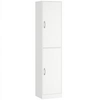 BÜCHERREGAL Spanplatte MDF Weiß - Weiß, Holzwerkstoff/Metall (35/180/40cm) - HOMCOM