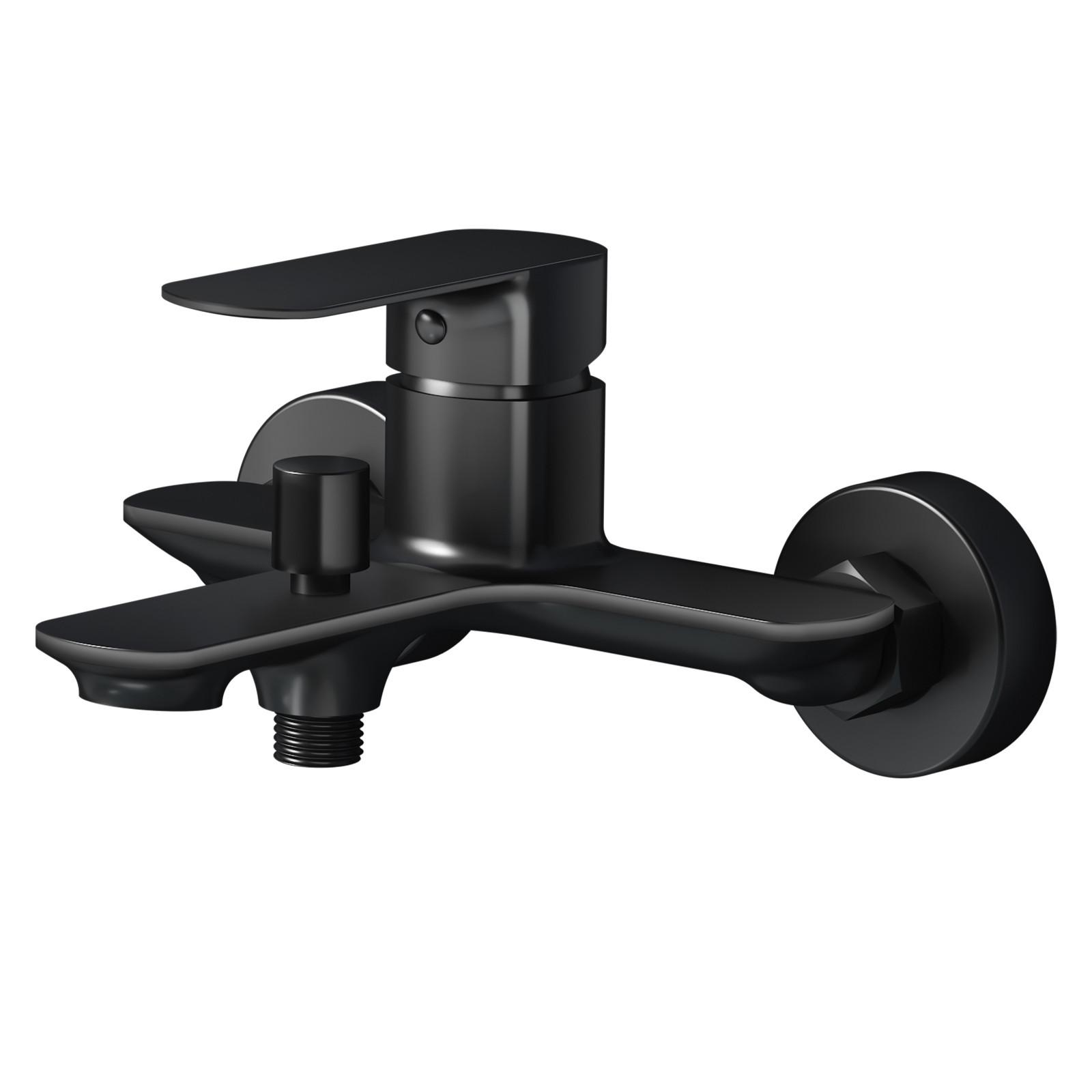 DUSCHARMATUR Schwarz Matt 21,2/18,3 cm - Schwarz, Metall (18/11/21cm) - EMKE
