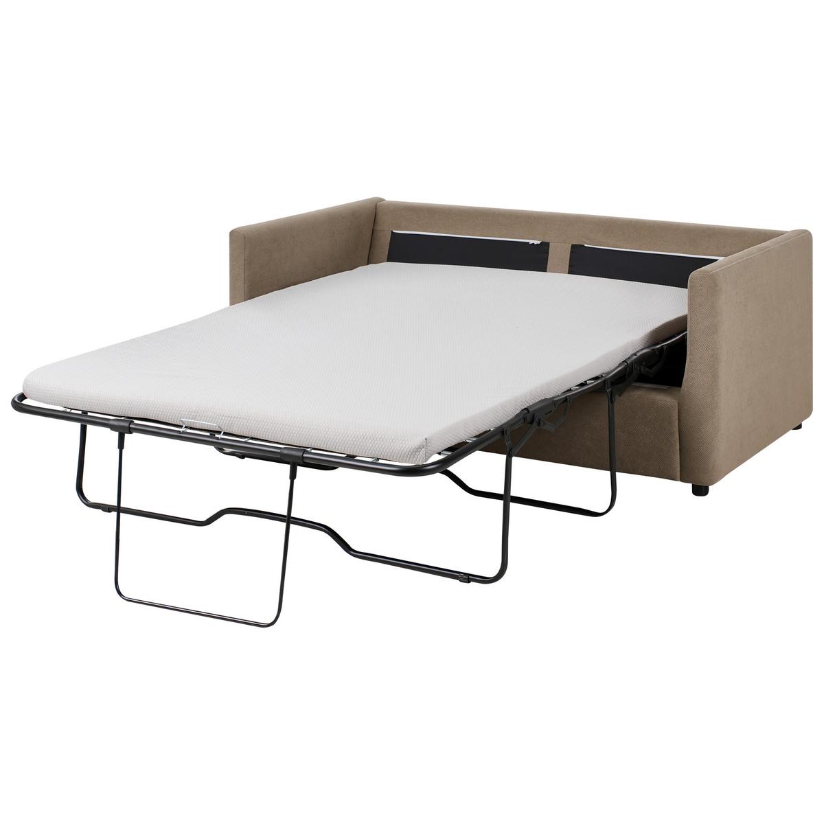 SCHLAFSOFA Stoff Braun Inkoo - Braun, Textil (177/81/90cm) - Beliani