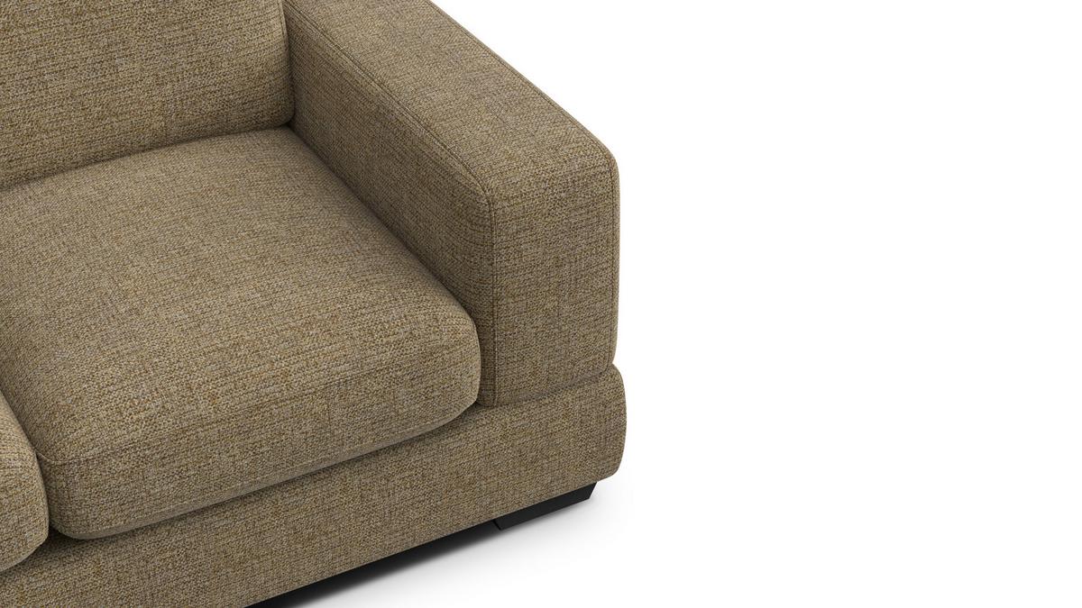 SOFA OTTO 2-Sitzer, taupe - Taupe/Schwarz, Holz/Textil (171/89/98cm) - Wozimo