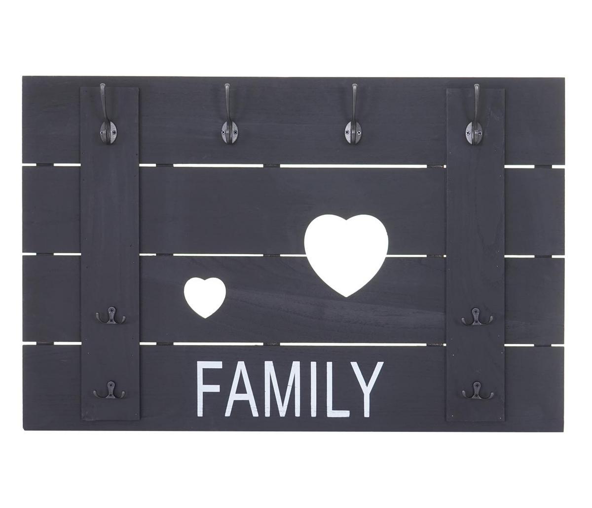 WANDGARDEROBE FAMILY SHABBY-LOOK Grau - Grau, Holz (90/60/3cm) - MCW