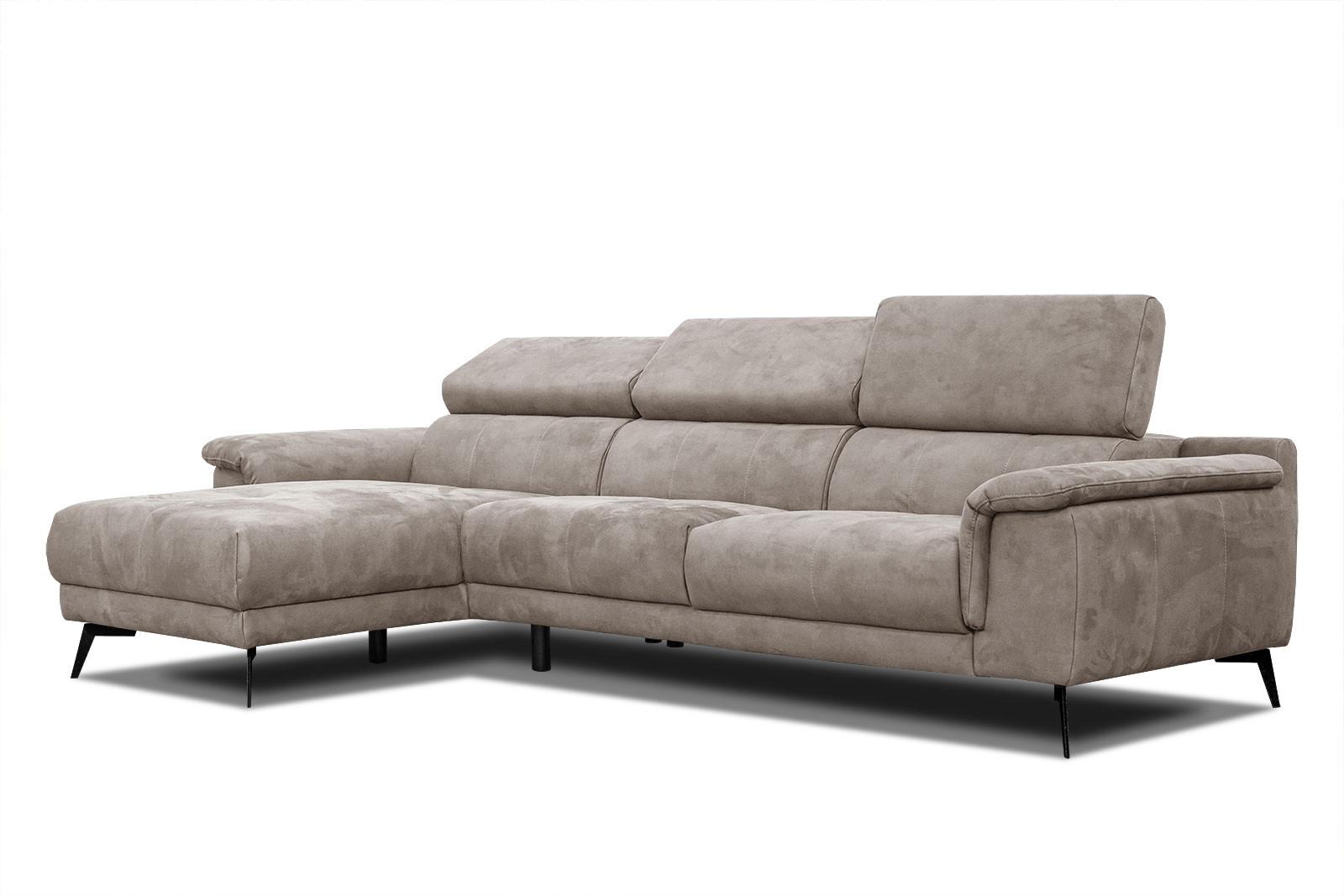 ECKSOFA FIERO 4-Sitzer, beige - Beige/Schwarz, Holzwerkstoff/Textil (158/269cm) - Wozimo