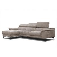 ECKSOFA FIERO 4-Sitzer, beige - Beige/Schwarz, Holzwerkstoff/Textil (158/269cm) - Wozimo