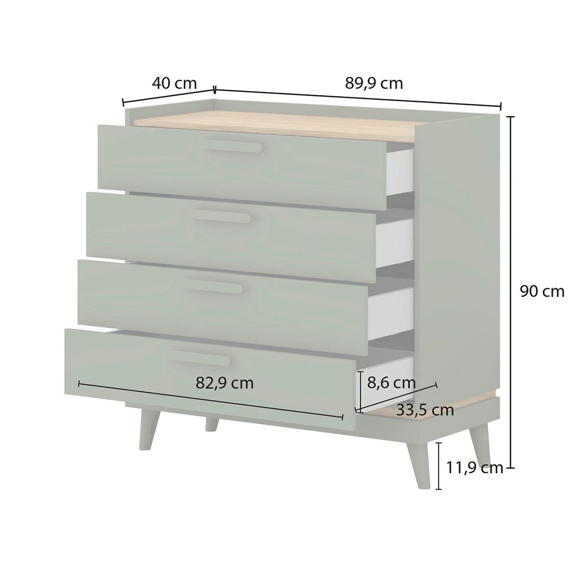 KOMMODE Sandy Holz - Braun, Holzwerkstoff (90/90/40cm) - Petits-meubles