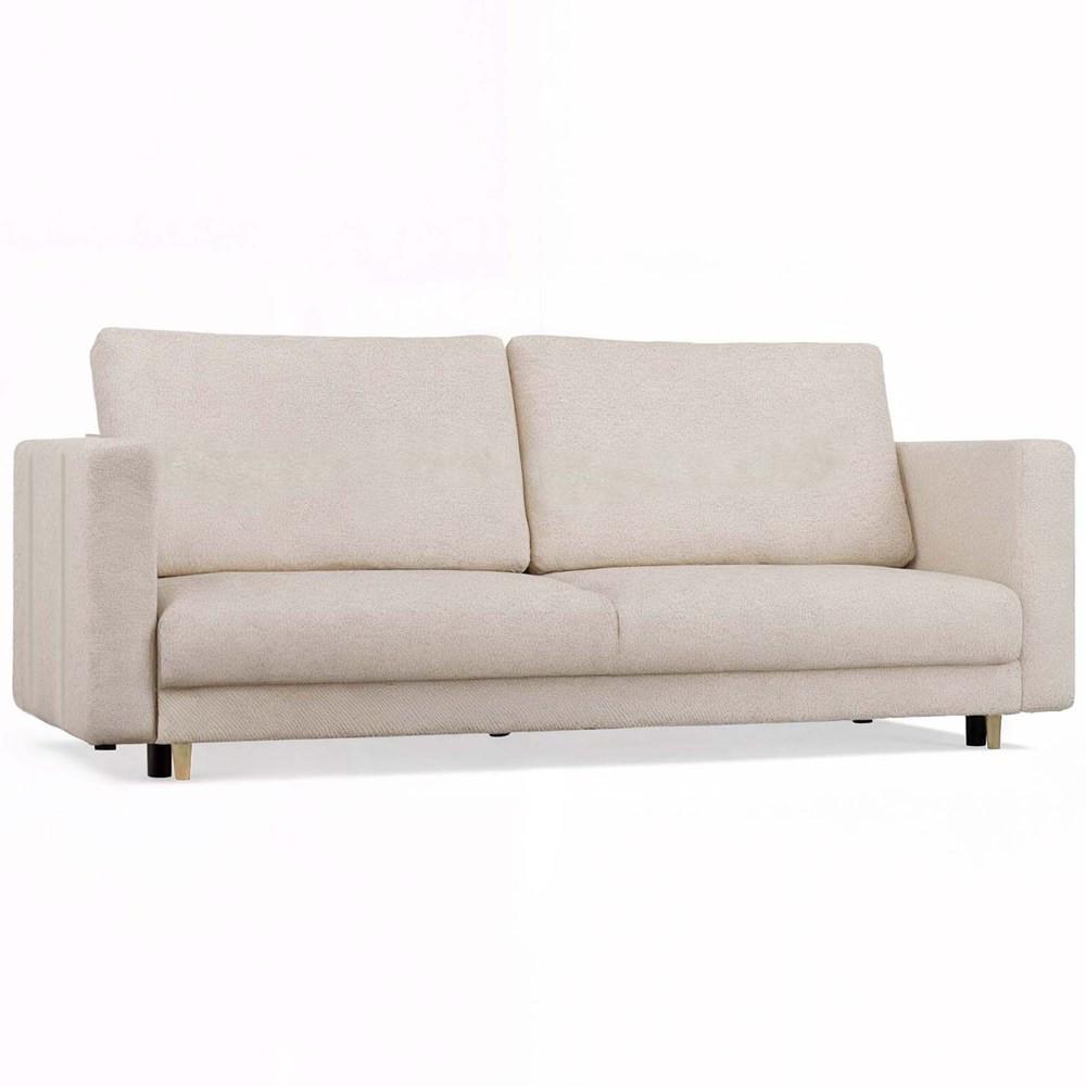 SOFA Beige 221/90/98 - Beige, Holzwerkstoff (221/90/98cm) - RAUMHIRSCH FURNITURE