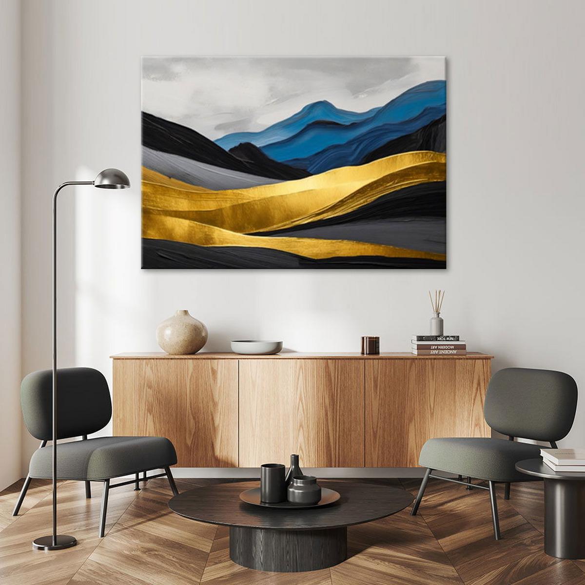 KUNSTDRUCK Gelb 120/80 cm - Gelb, Textil (120/80cm) - KUNSTLOFT