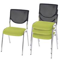 BESUCHERSTUHL Green 4er-Set - Grün, Textil (49/83/58cm) - MCW