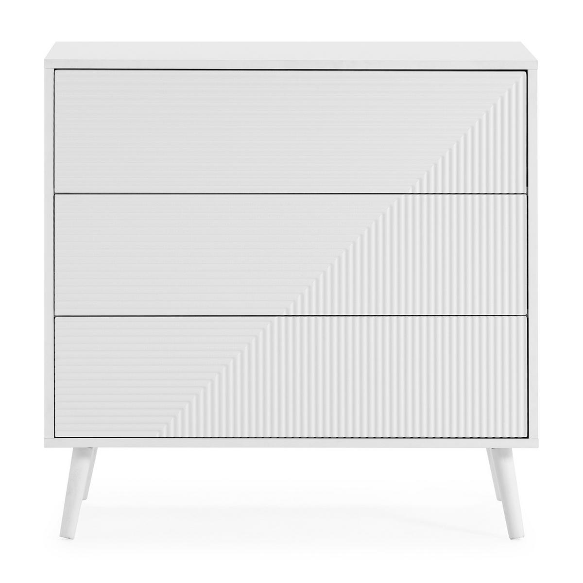 KOMMODE 80/80/40 Telmo Weiß - Weiß, Holzwerkstoff (80/80/40cm) - VS Venta-stock