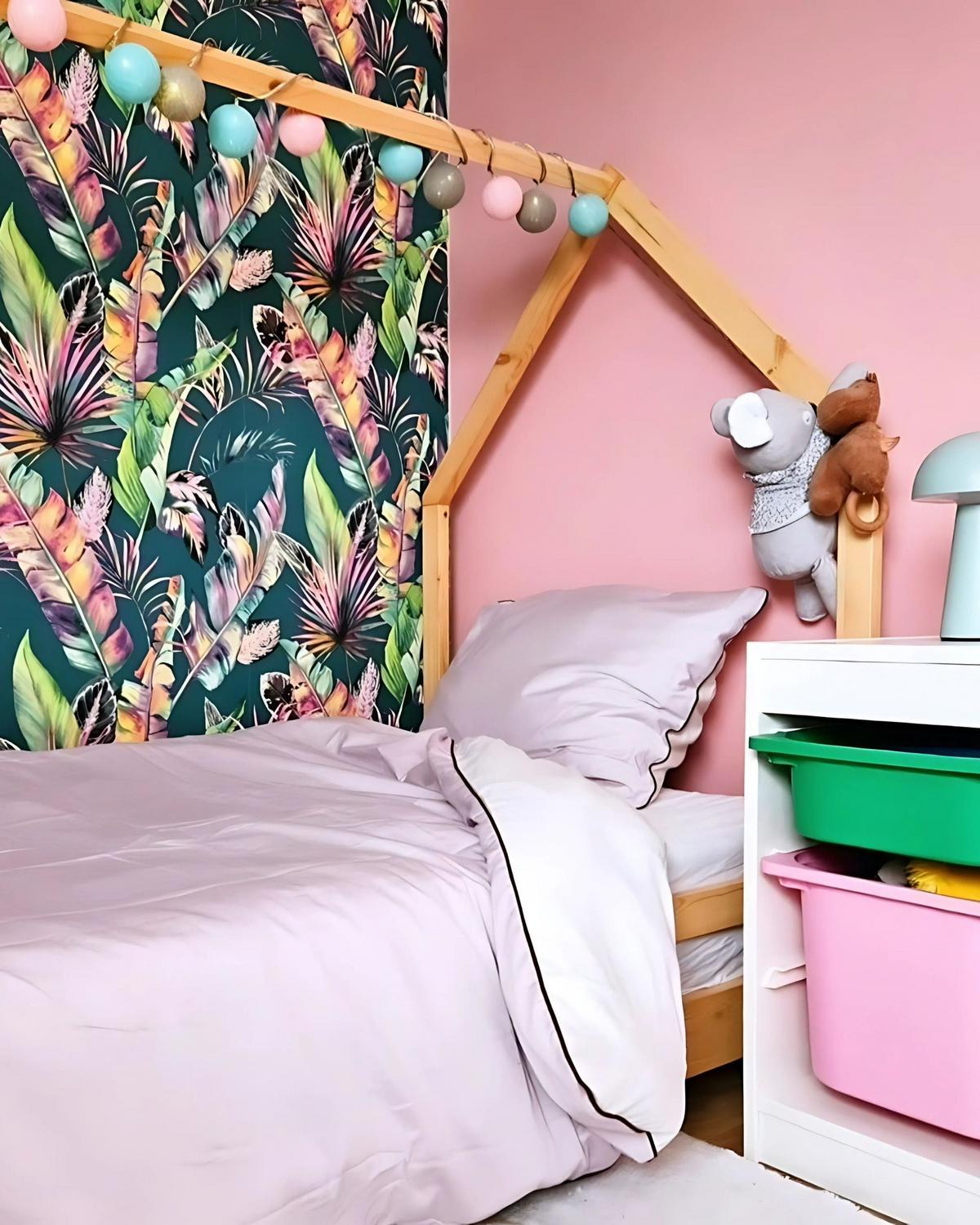 KINDER-HAUSBETT Heller Holzfarbton 90-200 cm Appy - Eschefarben, Holz (90/200cm) - Beliani