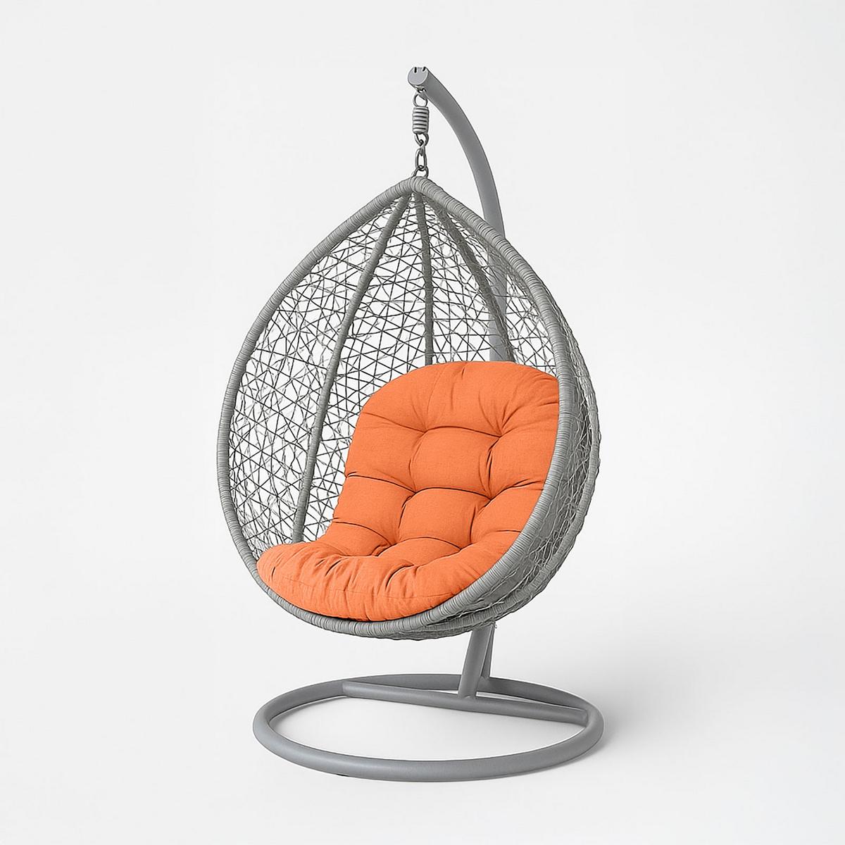 HÄNGESESSEL-KISSEN terracotta-orange – halbrund, 80/120 cm - Terracotta, Textil (80/12/120cm) - Homescapes