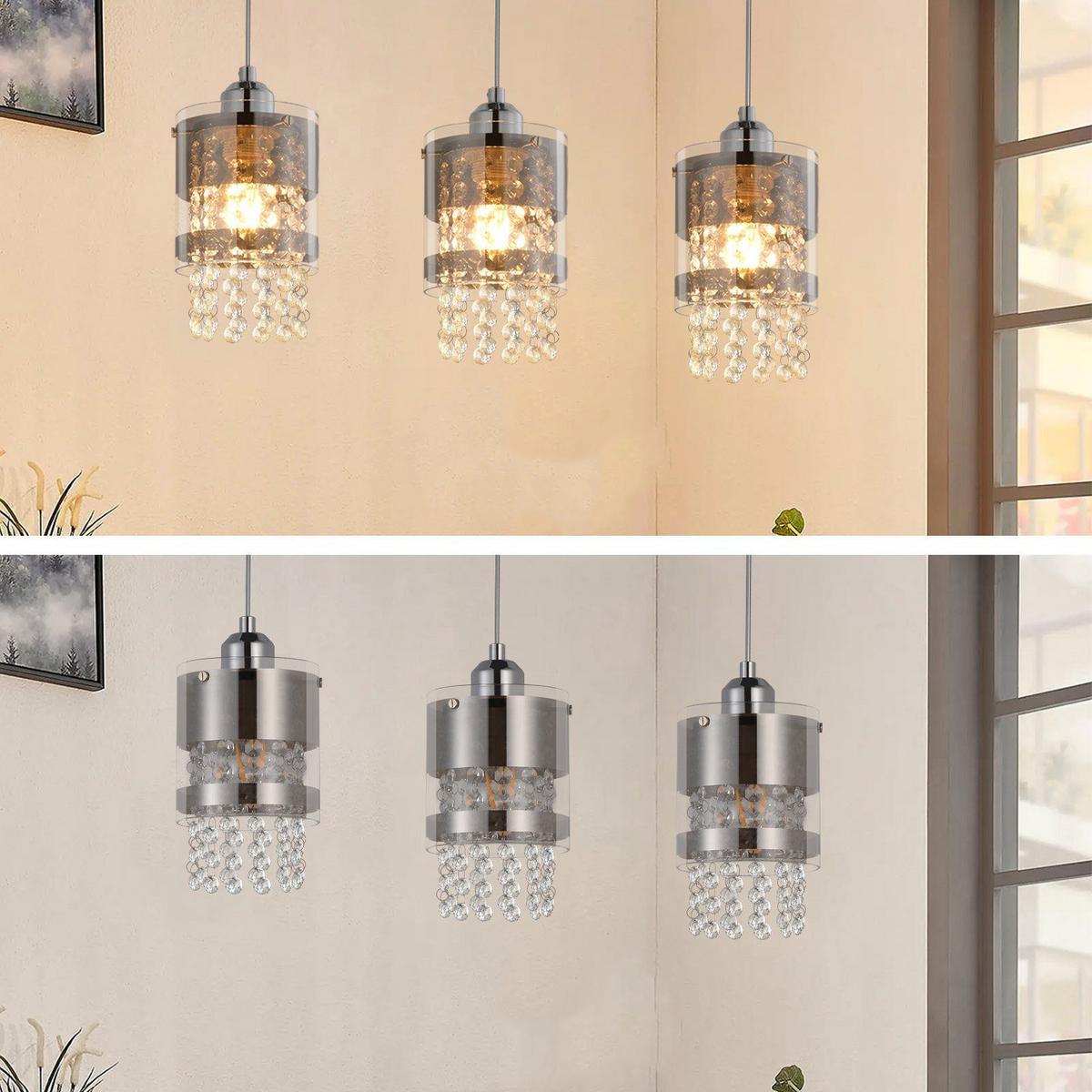 PENDELLEUCHTE Calista 60/11.5/13 cm - Silberfarben, Metall (60/11.5/13cm) - ZMH