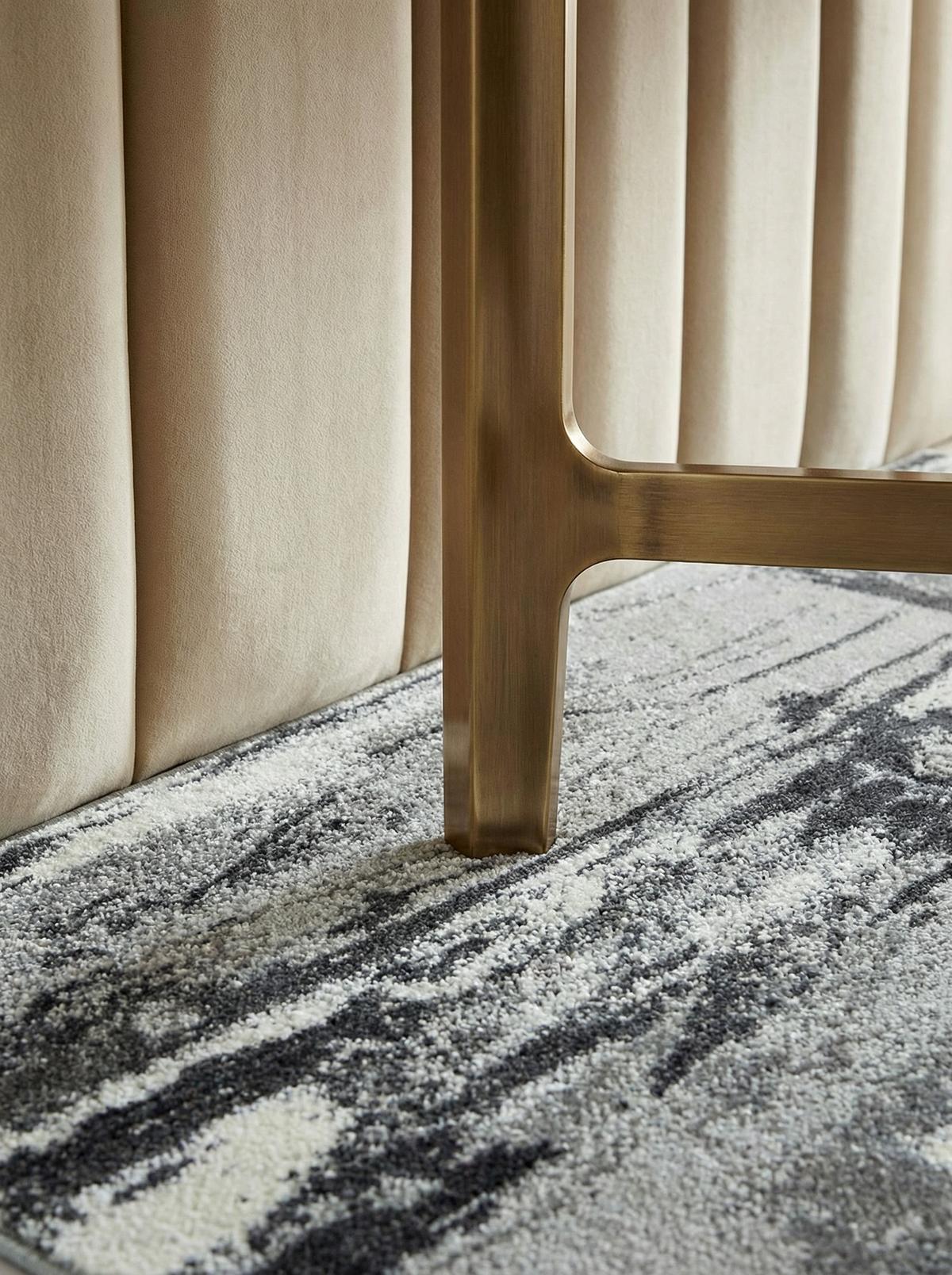 TEPPICH PARMA-Felino, abstrakt, Silbergrau, 160 x 230 cm - Grau, Textil (230/160cm) - KADIMA DESIGN