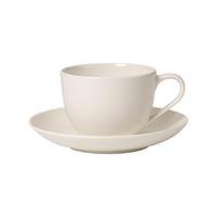 KAFFEETASSE MIT UNTERTASSE For Me weiß 160 ml - Weiß, Keramik (14.8/8.8/14.8cm) - Villeroy & Boch