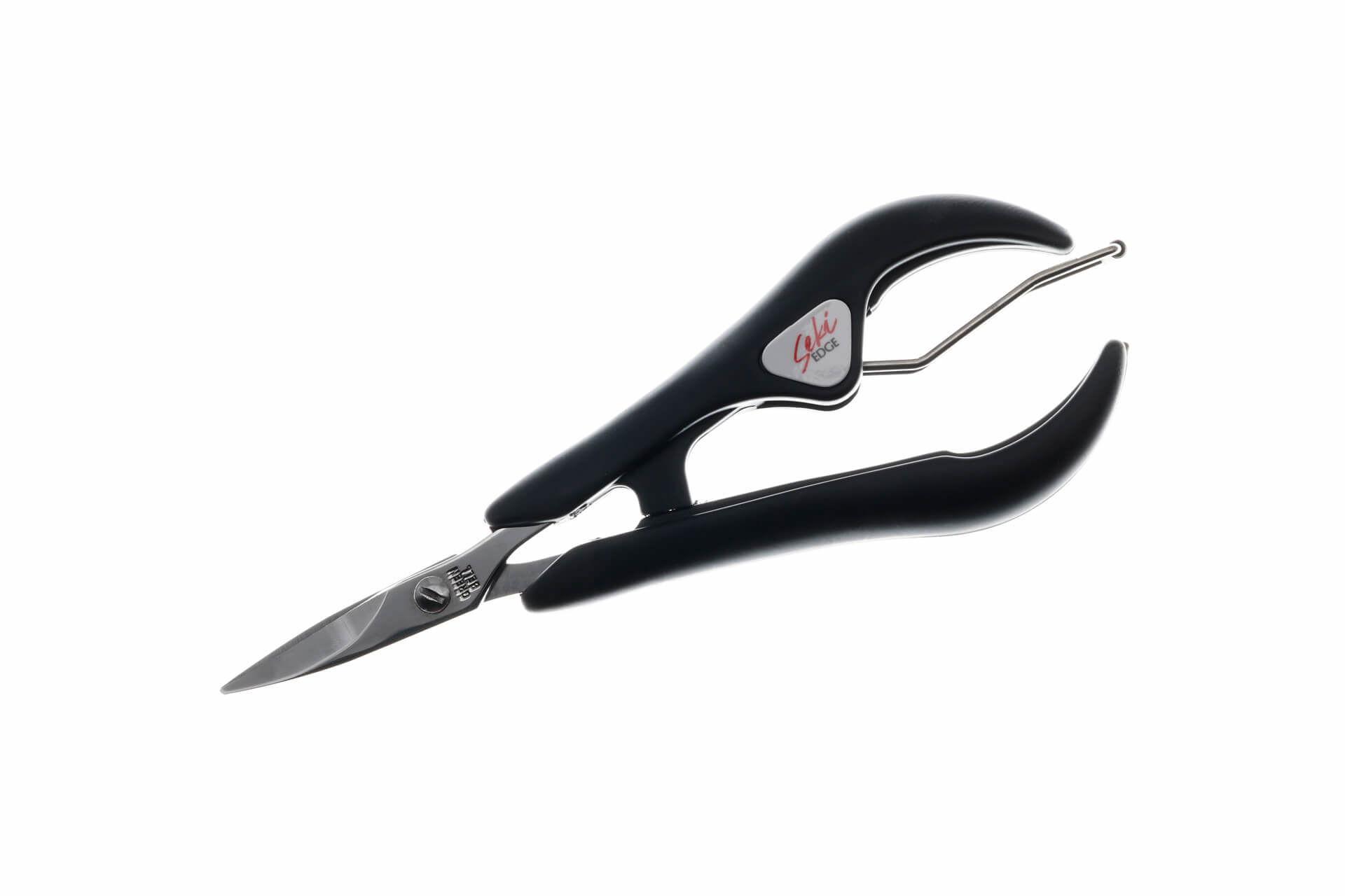 NAGELSCHERE EDELSTAHL SS-201, 12.3 cm - Silberfarben/Schwarz, Metall (4.5/1.2/12.3cm) - Seki EDGE