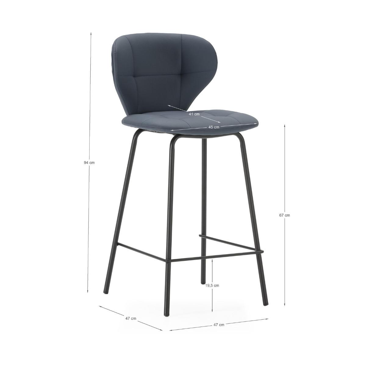 BARHOCKER Maura Grau 45/52/67 cm 2er-Set - Grau, Textil (52/67/45cm) - Calicosy