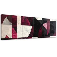 LEINWANDBILD 3D und geometrisch 120x40cm - Rot, Textil (120/40cm) - Feeby