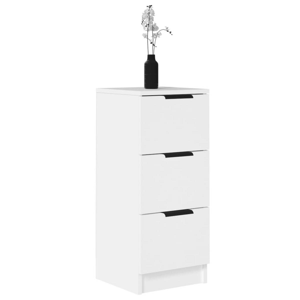 KOMMODE Bennett 30/30/70 cm 2er-Set - Weiß, Holzwerkstoff (30/70/30cm) - Nettlife