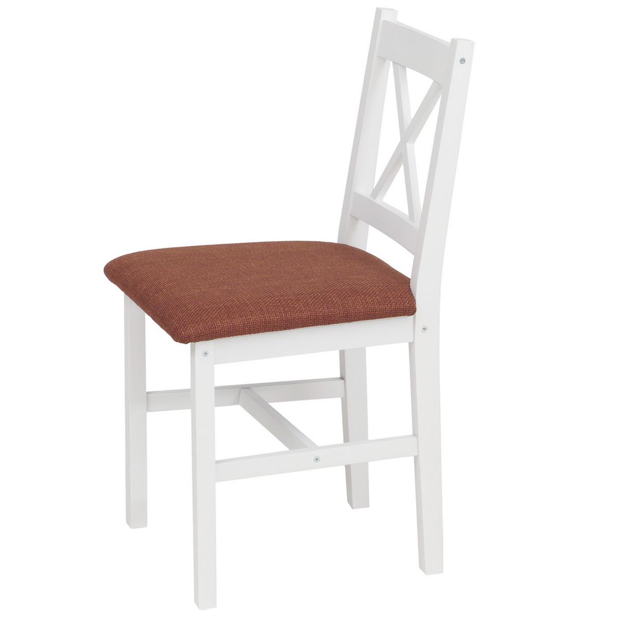 ESSZIMMERSTUHL Weiß, Orange 4er-Set - Orange/Weiß, Holz (43/85/44cm) - MCW