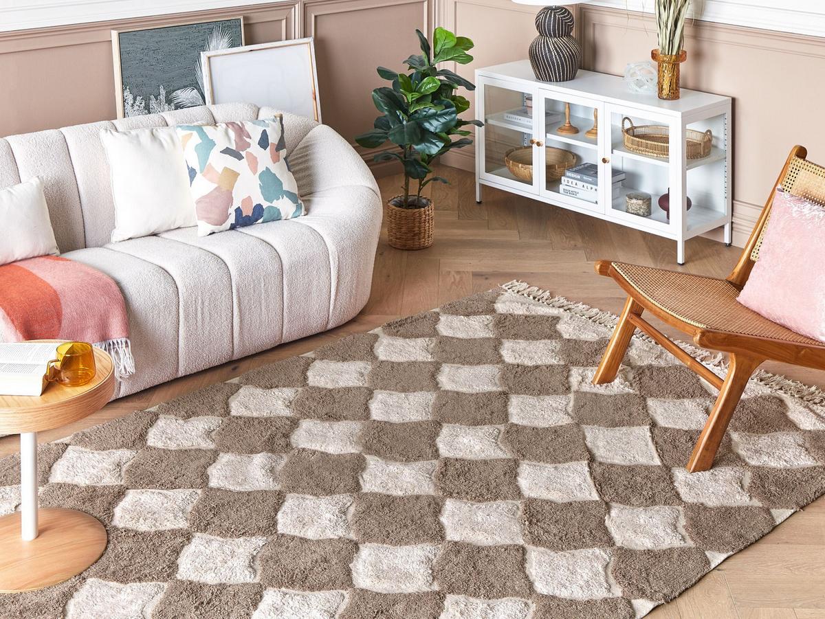 KURZFLOR-TEPPICH Sinop 200/140 cm - Braun, Textil (140/200cm) - Beliani
