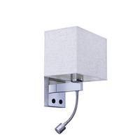 LED-WANDLEUCHTE Glowster 36/17/20 cm - Silberfarben, Metall (17/20/36cm) - ZMH