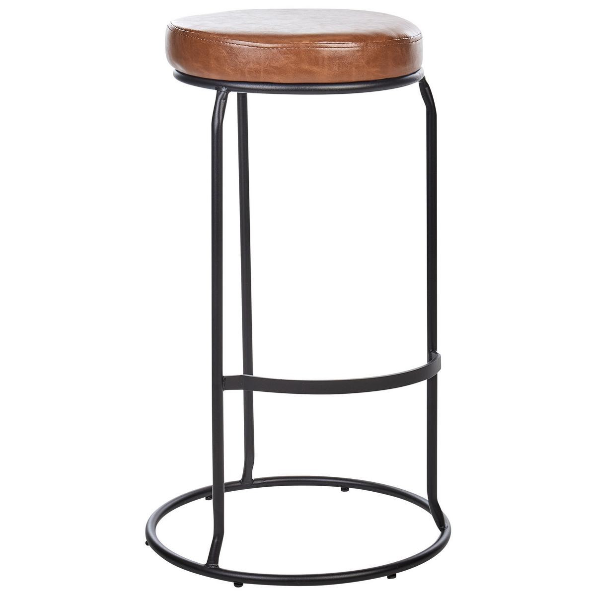 BARHOCKERN 2er-Set Braun Milroy - Schwarz/Braun, Kunststoff (43/74/43cm) - Beliani
