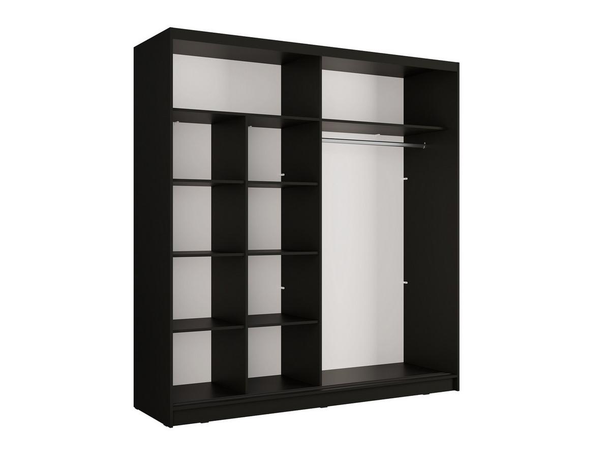 KLEIDERSCHRANK Graphitgrau 205/215/62 - Graphitfarben, Holzwerkstoff (205/215/62cm) - RAUMHIRSCH FURNITURE