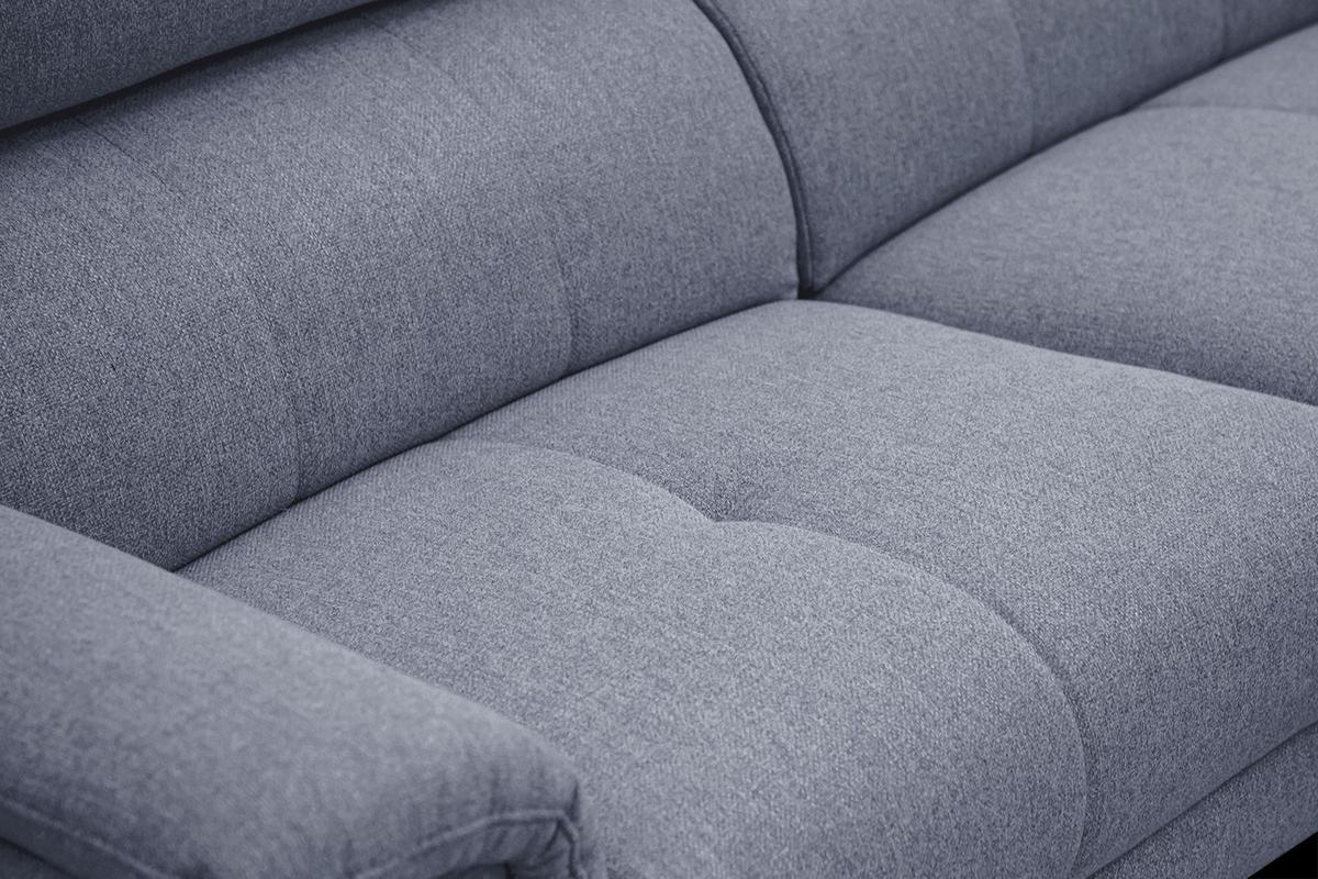 RELAXSOFA MATERA 3-Sitzer mit 2 Relaxfunktionen, hellblau - Schwarz/Hellblau, Holzwerkstoff/Textil (212/82/103cm) - Wozimo