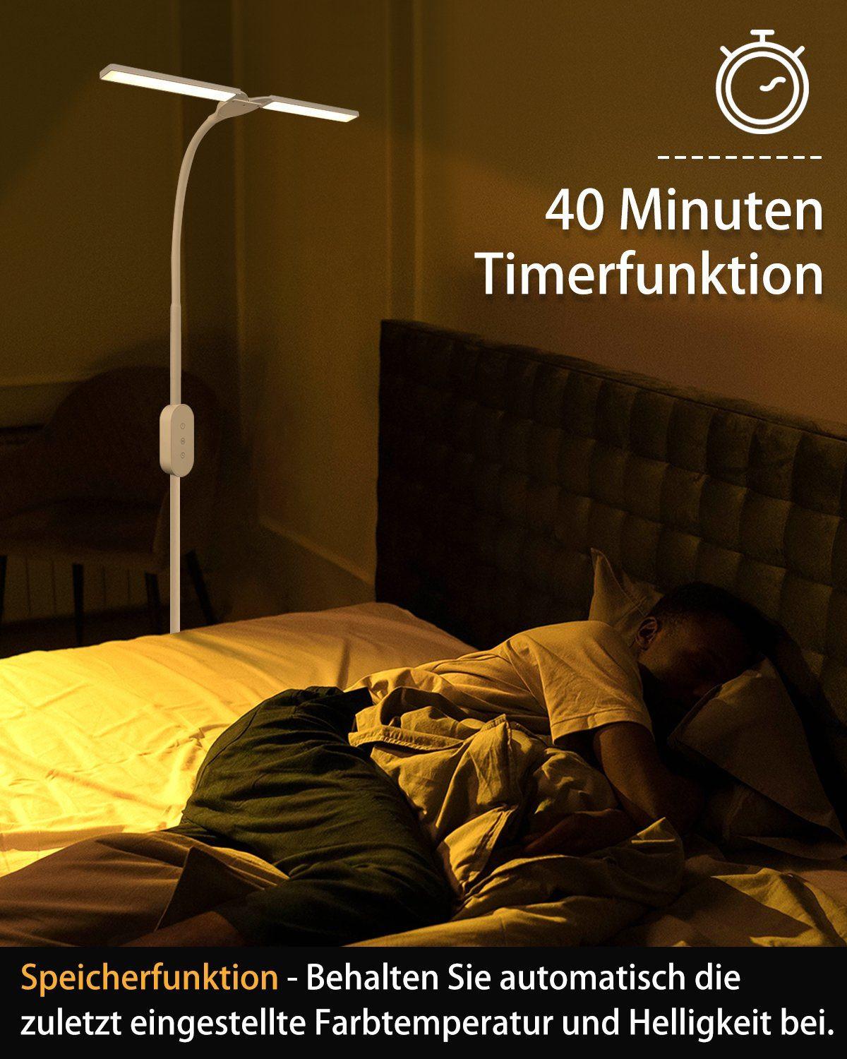 LED STEHLAMPE Glanzar 44/22/158 cm - Weiß, Metall (44/22/158cm) - ZMH