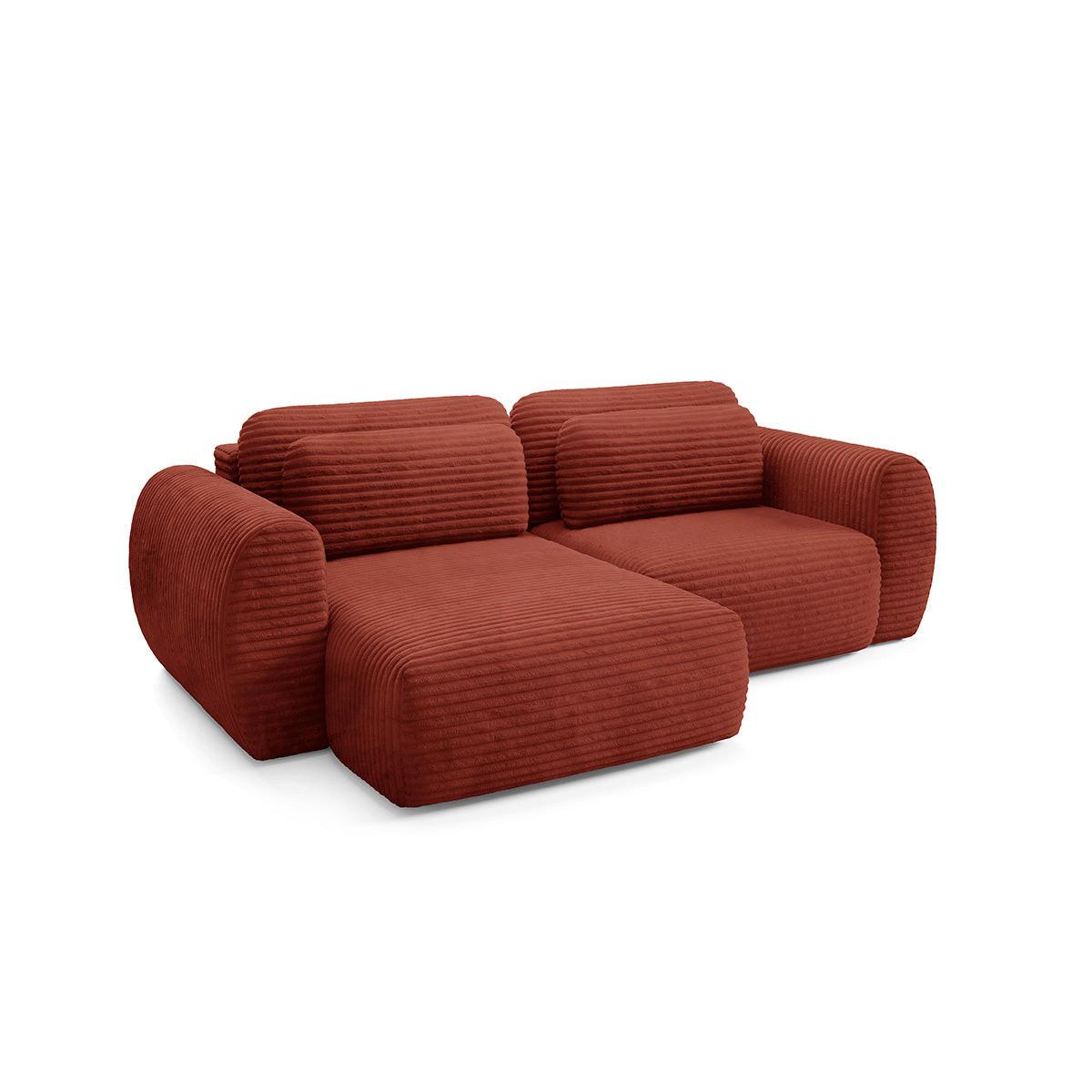 ECKSOFA Camilla 3 Sitzplätze Terracotta - Orange, Holz (270/165cm) - Petits-meubles