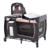 BEISTELLBETT mit Matratze grau - Pink, Textil - COSTWAY