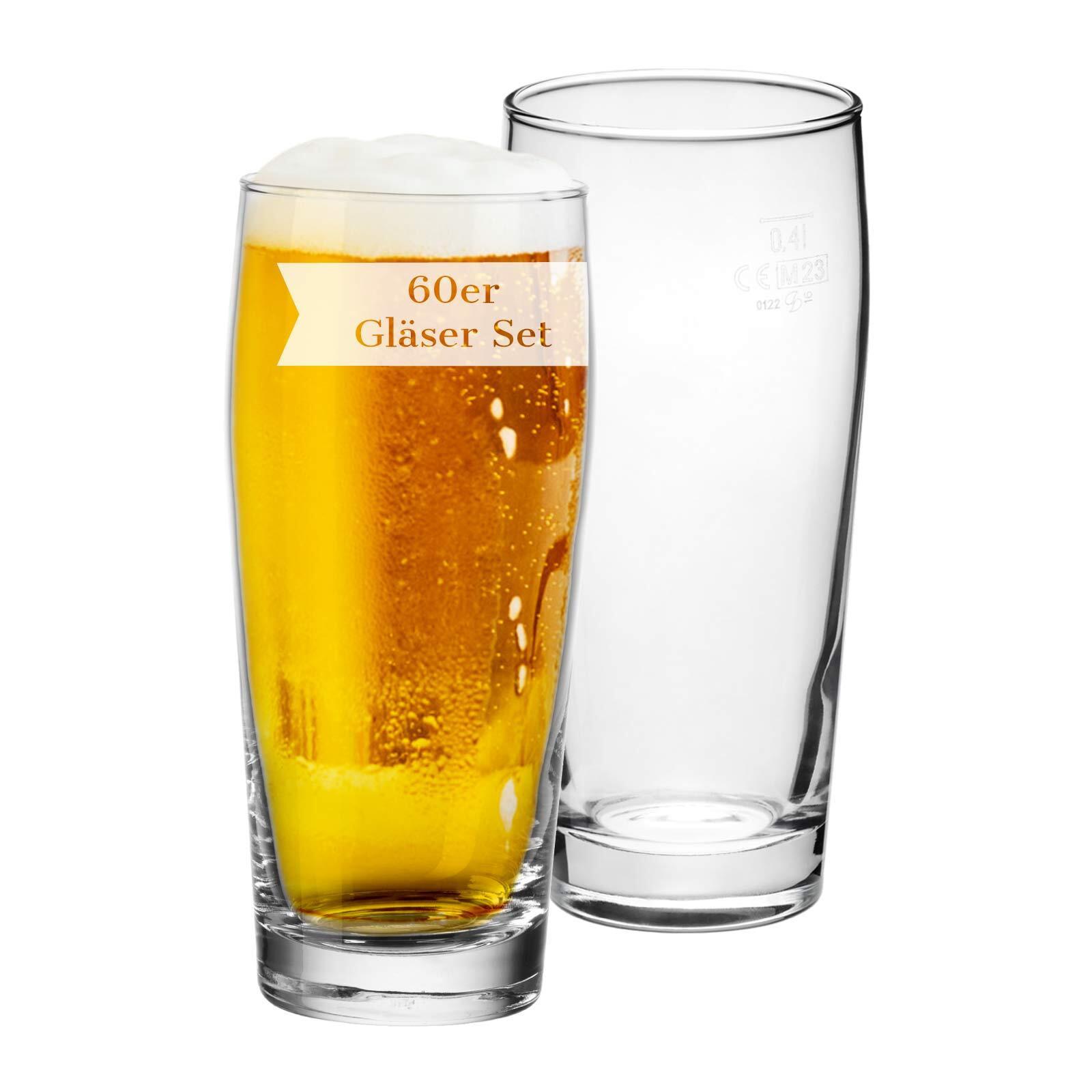 WILLI BECHER GEEICHT Willy transparent 0,4 l 60er Set - Transparent, Glas (0.4L) - Van Well