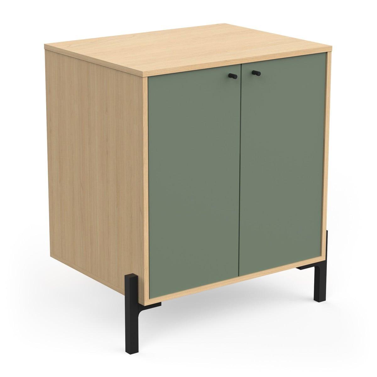 WASCHTISCHUNTERSCHRANK 2 Türen - Elisa - 69/50/77 cm - Waldgrün, Holzwerkstoff (49.8/77.5/71.5cm) - Calicosy