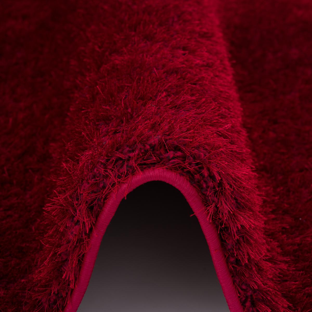 HOCHFLOR SHAGGY TEPPICH LUXUS FEELING MIX - Rot, Textil (160/160cm) - Snapstyle