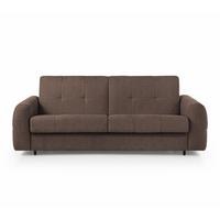 SCHLAFSOFA Pireus mit italienischem Gestell, 160x200, Braun - Schwarz/Braun, Textil (230/90/100cm) - Beautysofa