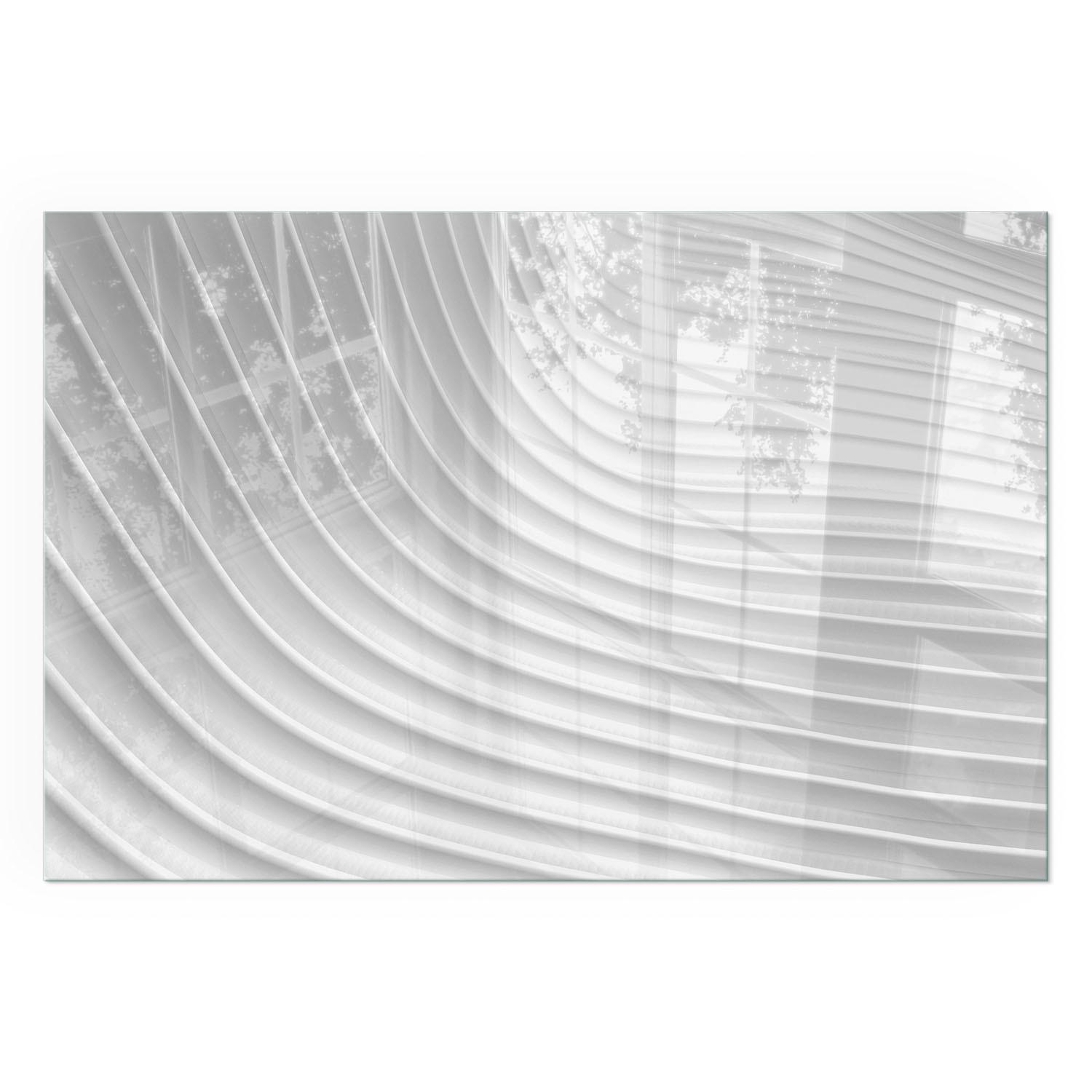 GLASPLATTE für Kamin 120x80 cm - Weiß, Glas (120/80/0.4cm) - TULUP