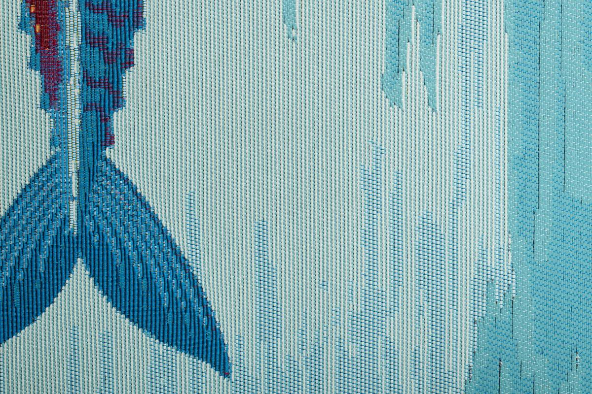 OUTDOORTEPPICH Rantum Beach 100x200 cm - Türkis, Textil (100/200cm) - Sansibar SYLT