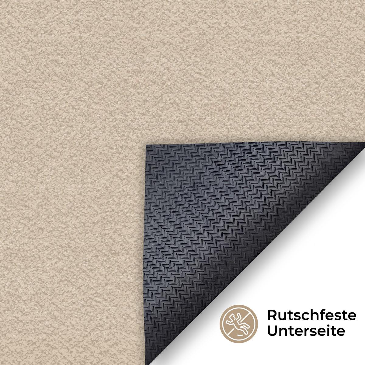 FUSSMATTE Parallele Linien - Leichte Textur - Beige Türmatte 150x90 cm - Beige, Kunststoff (150/0.4cm) - MuchoWow