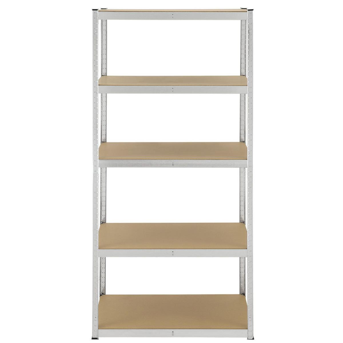LAGERREGAL Basic verzinkt 200x100x60 cm - Silberfarben, Metall (100/200/60cm) - Juskys