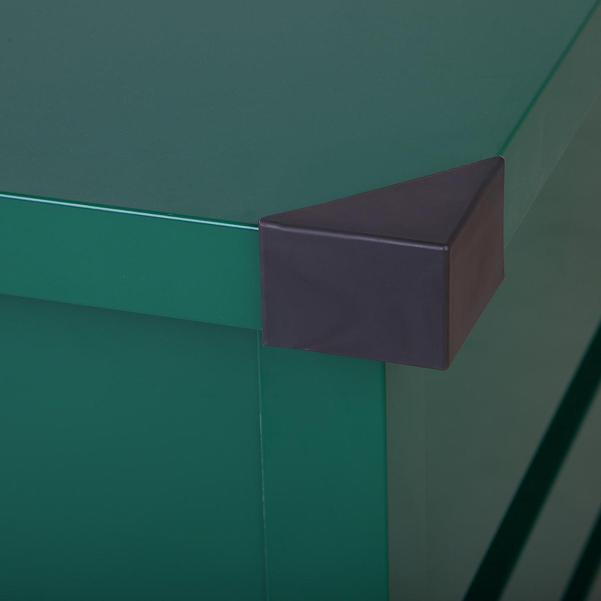 AUFLAGENBOX Stahl dunkelgrün 132/62 cm Cebrosa - Grün, Metall (132/64/62cm) - Beliani