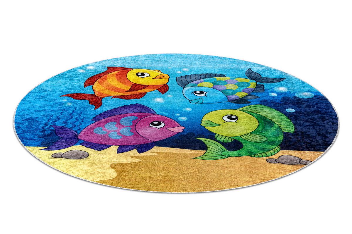 TEPPICH Junior 100 cm - Blau, Textil (100/100cm) - rugsX