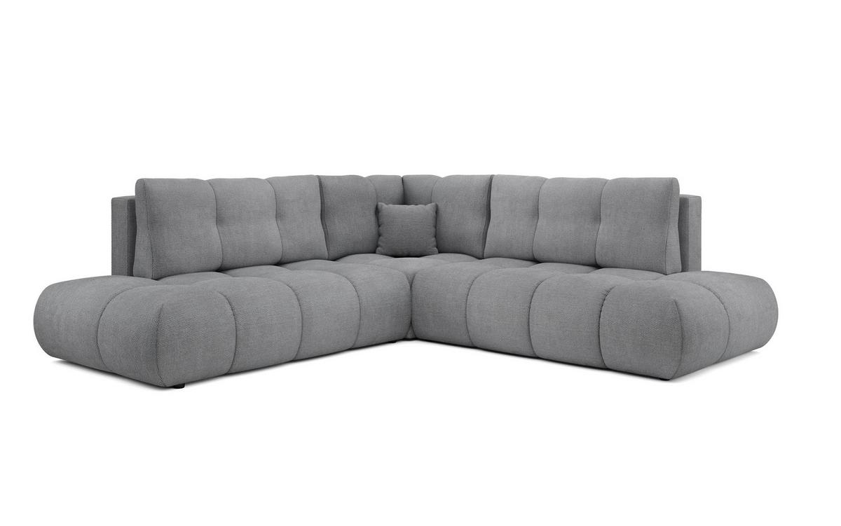 ECKSOFA DUCA II L-S Grau Chenille mit Schlaffunktion - Grau, Holz (266.5/266.5cm) - MASSENO