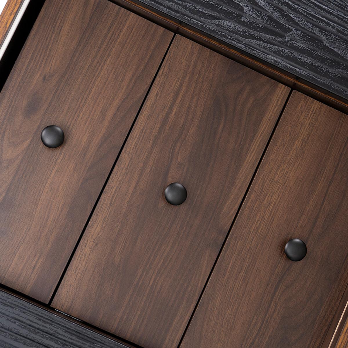 SIDEBOARD Schwarz 117,5/39,5/80 cm - Schwarz, Holzwerkstoff/Metall (39/80/117cm) - Urban Meuble
