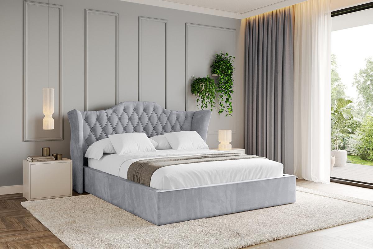 POLSTERBETT mit Bettkasten und Lattenrost, Boxbett ohne Matratze - ZORAN 140x200 Hellgrau - Hellgrau, Holzwerkstoff/Textil (140/200cm) - ALTDECOR