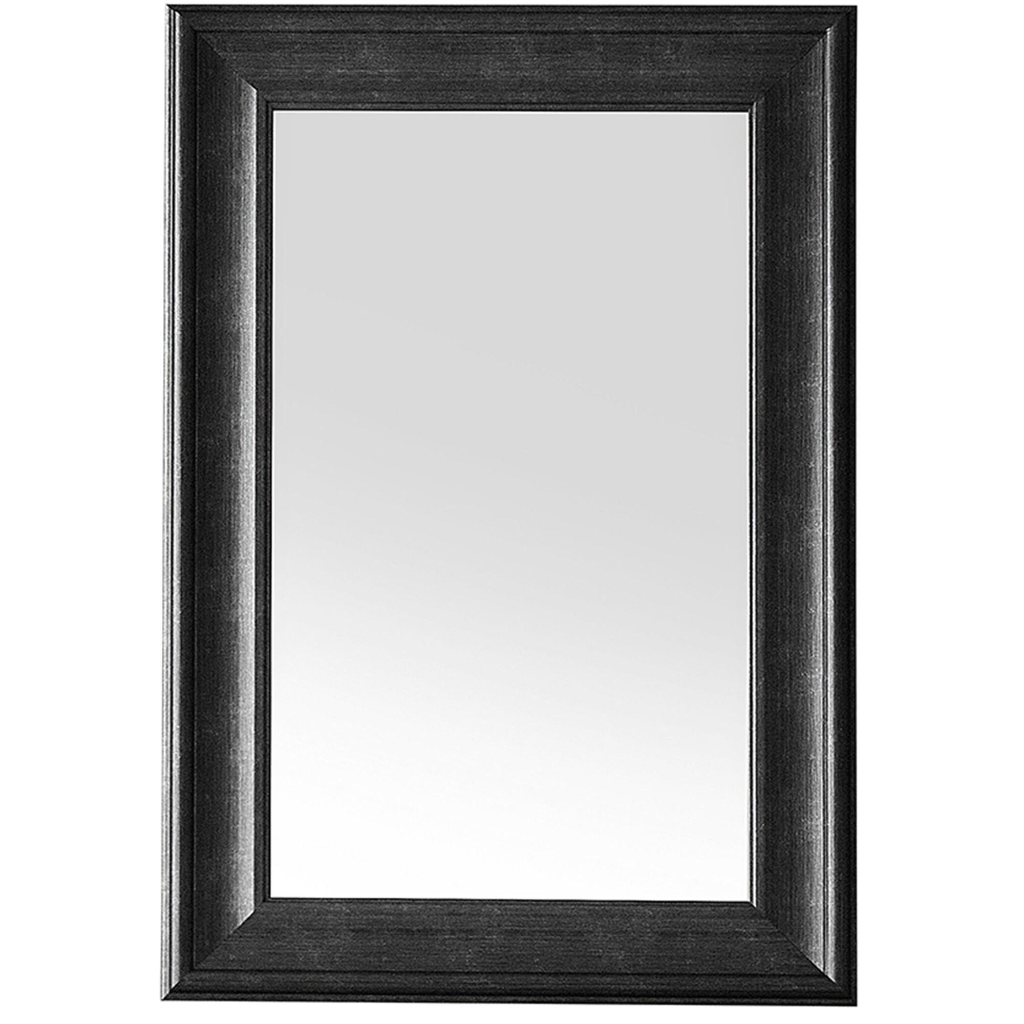 WANDSPIEGEL schwarz rechteckig 60/90 cm Lunel - Schwarz, Kunststoff (60/90/3cm) - Beliani