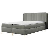 BOXBETT Fandy - H3 - Goldfarben/Grau, Holz/Textil (160/200cm) - MIRJAN24